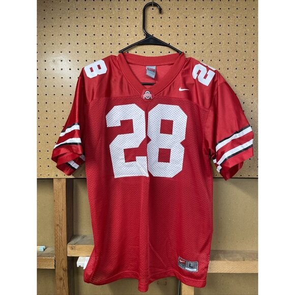 The Ohio State Buckeyes #28 NCAA Jersey Mens Size Large L Nike Team - Picture 1 of 6